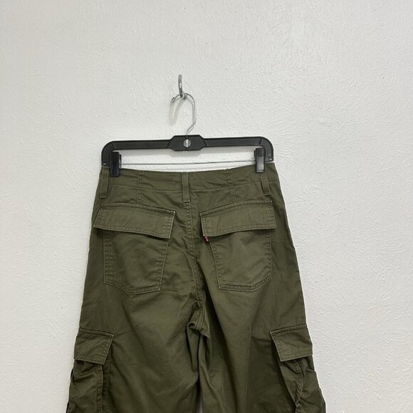 Levis Pants Sz 25 Green ‘94 Baggy Utility Cargo Drawstring Leg Streetwear Skater - Picture 13 of 14